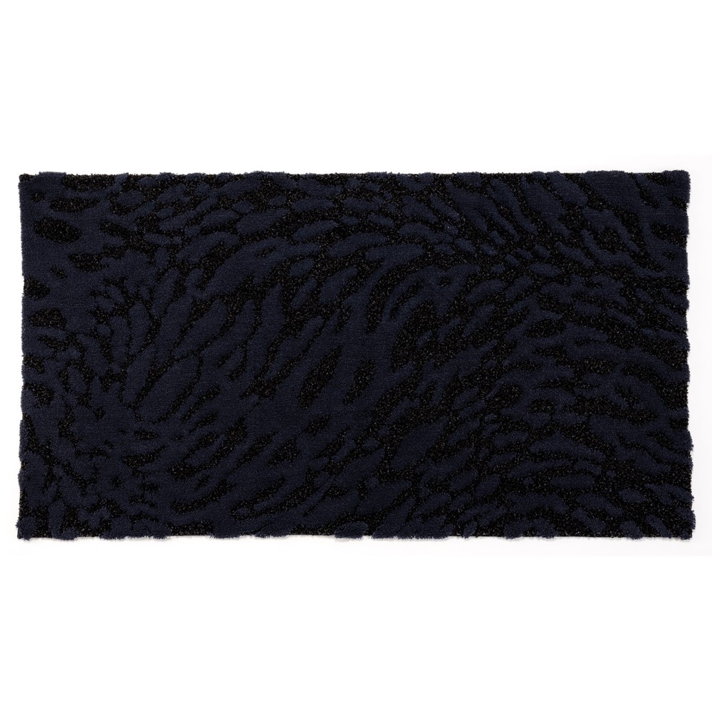 Flow Bath Mat 990 by Designer Abyss & Habidecor in Black